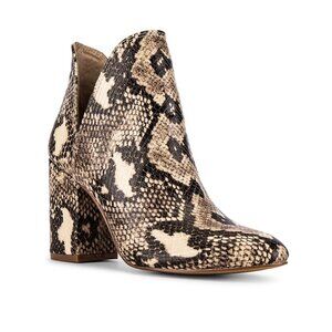 Steve Madden Rookie Bootie - Beige Snake Print - Size 10